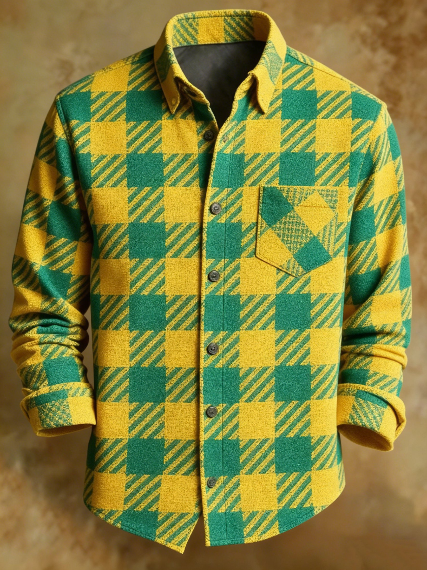 Geométrico degradado Green Color Abstract Arcamiseta para hombre