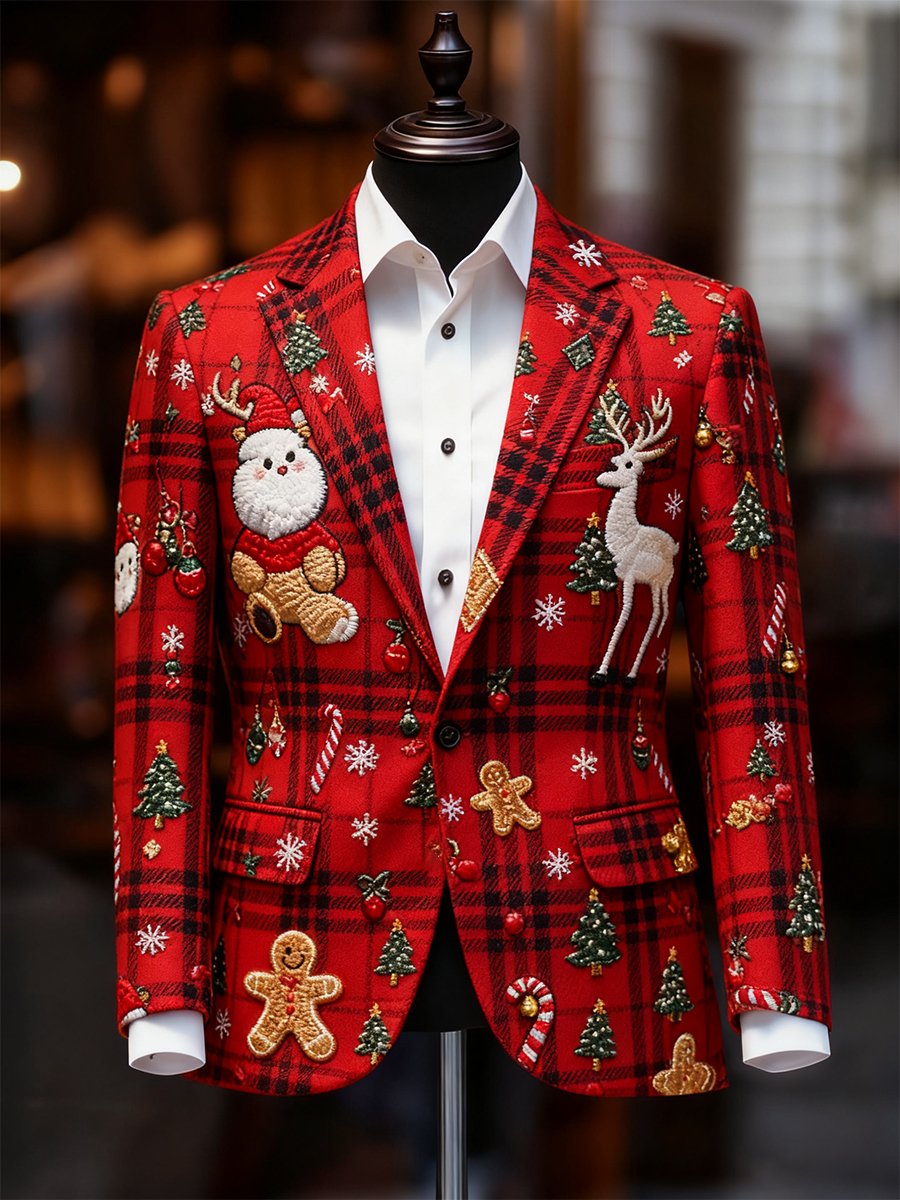Ejecutivo casual Christmas Suit Outerwear para hombre
