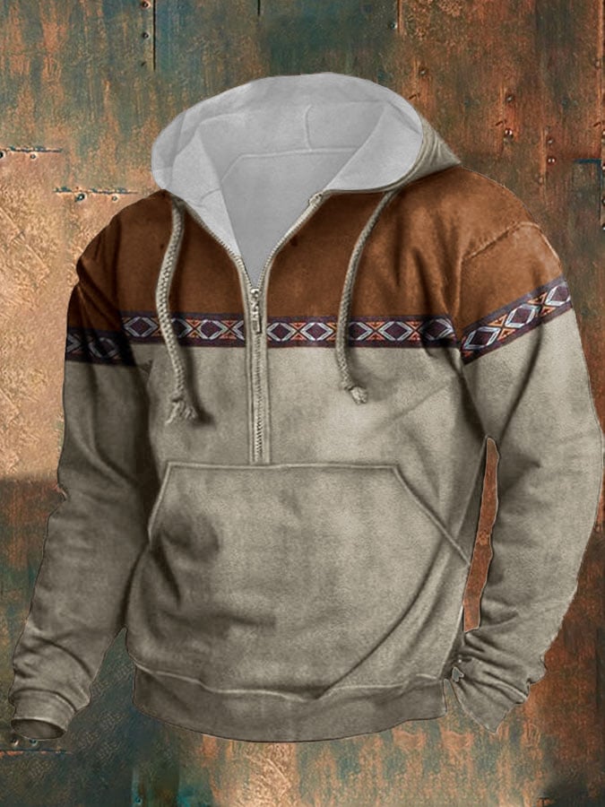 Sudadera casual Button cuello de manga larga para hombre