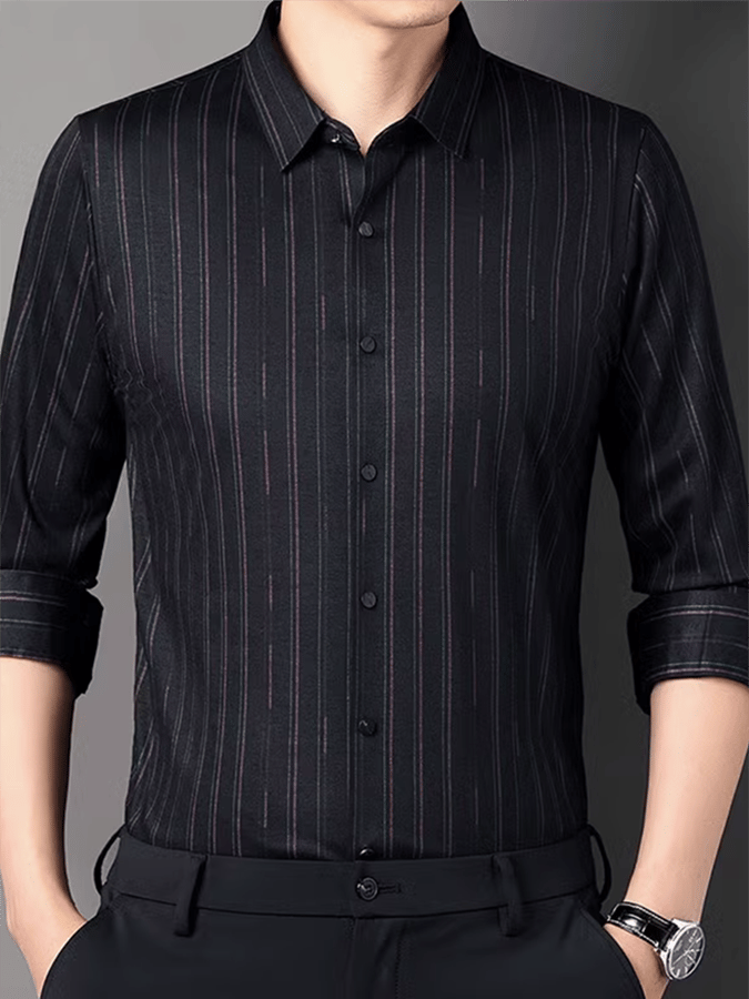 Camisa a rayas ejecutivo casual para hombre