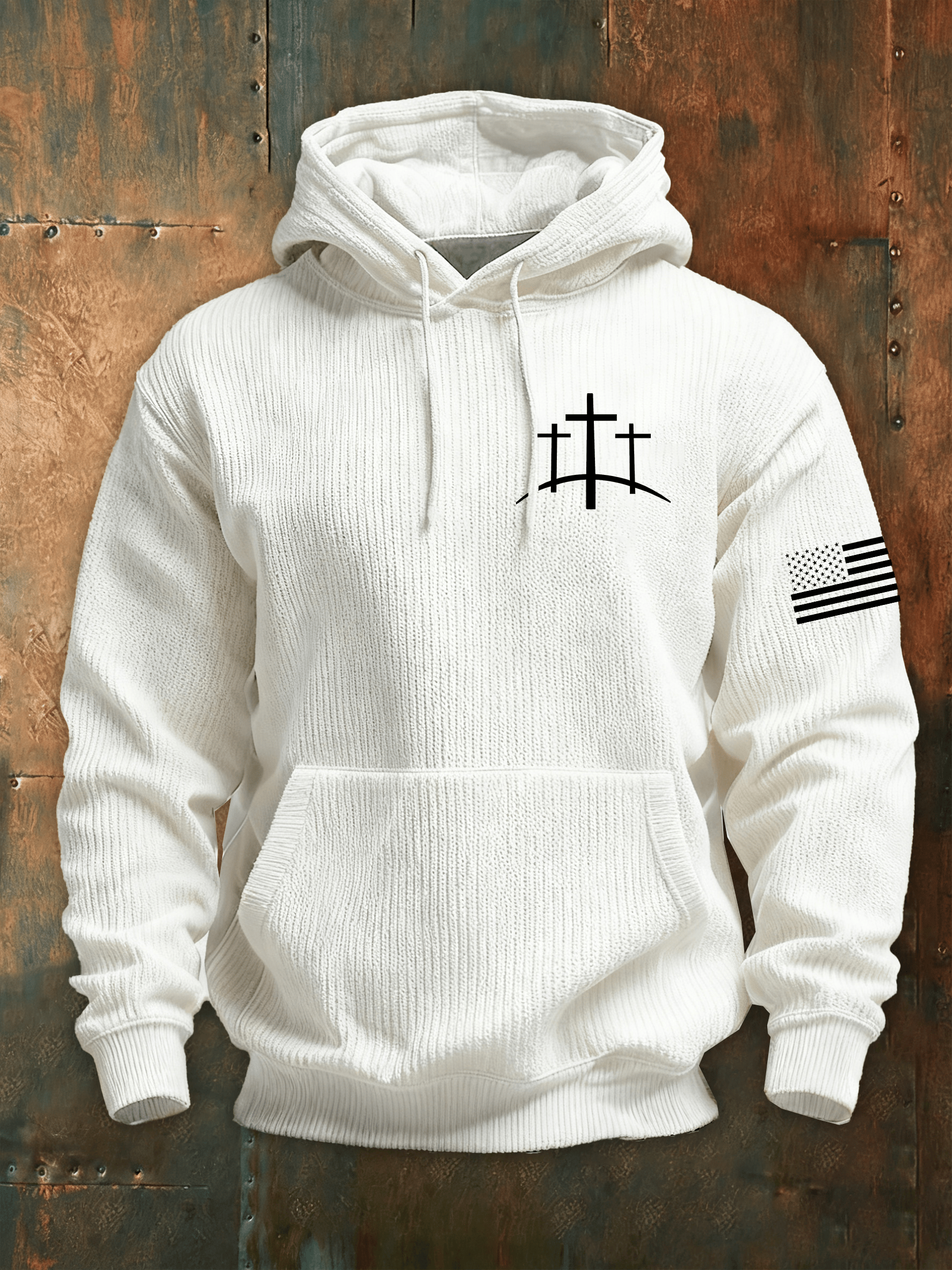 Sudadera Faith estampado tejido con gorrasucha para hombre