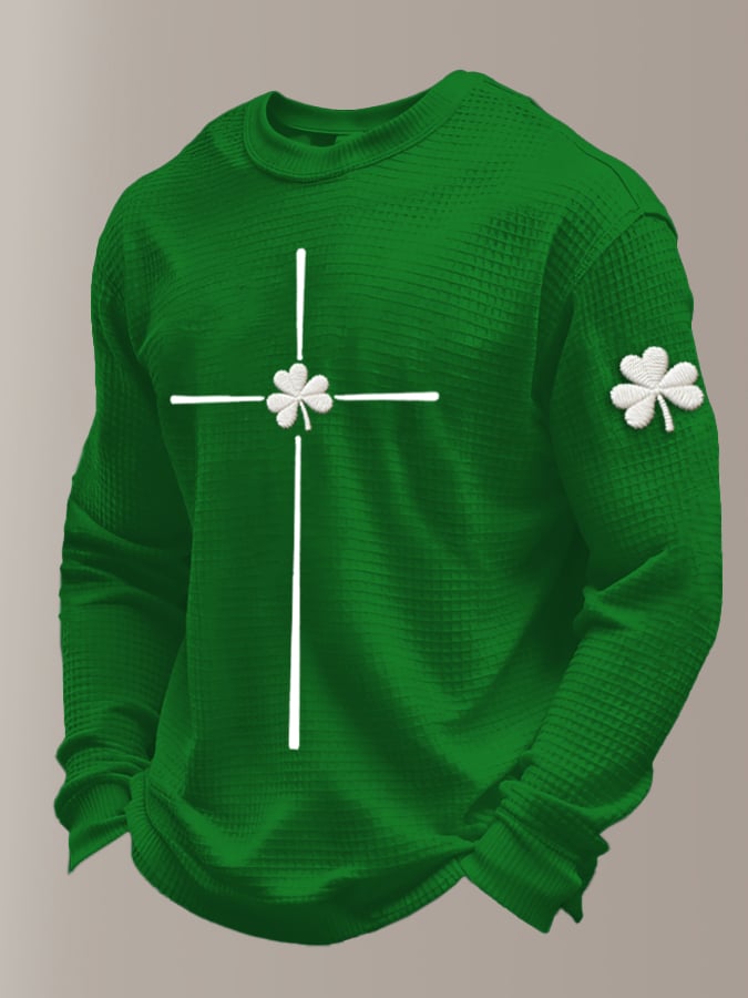 St. Patrick's Day estampado casual Top para hombre