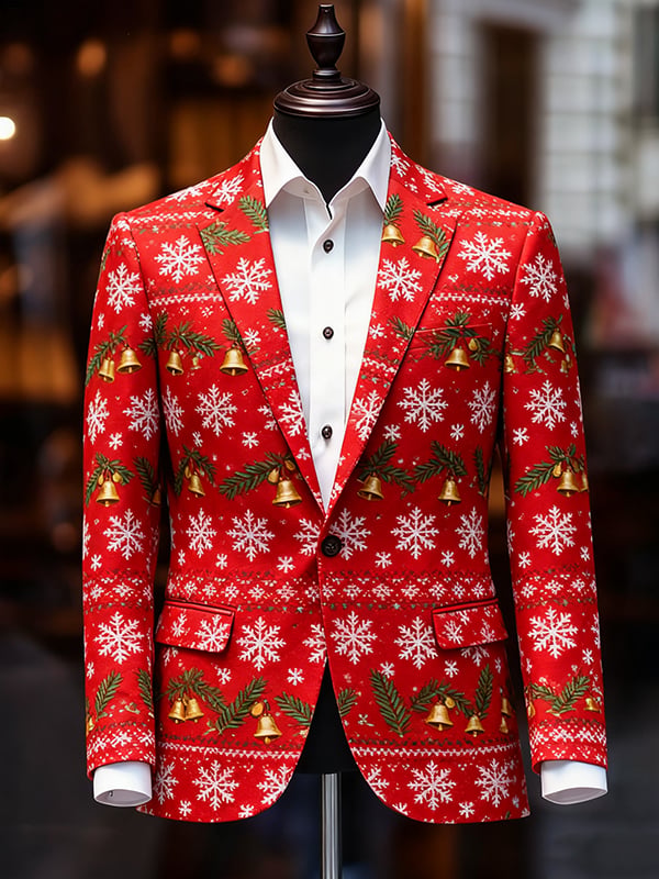 Ejecutivo casual Christmas Suit Outerwear para hombre