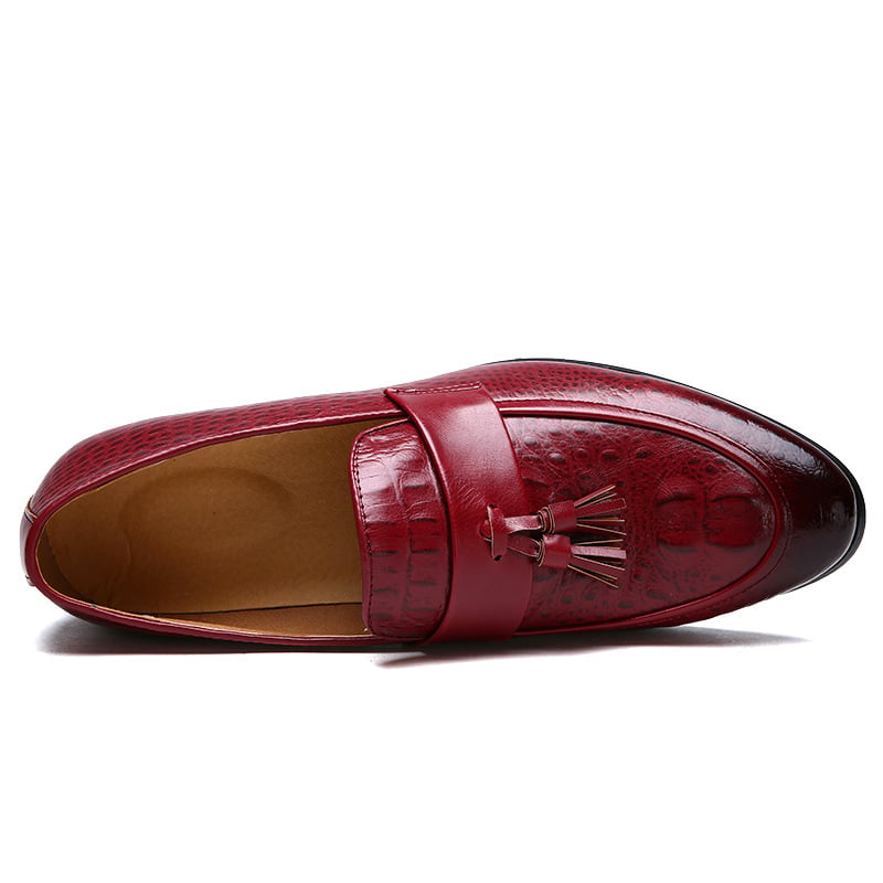 Zapatos ejecutivo casual Simple de moda Tassel cuero para hombre