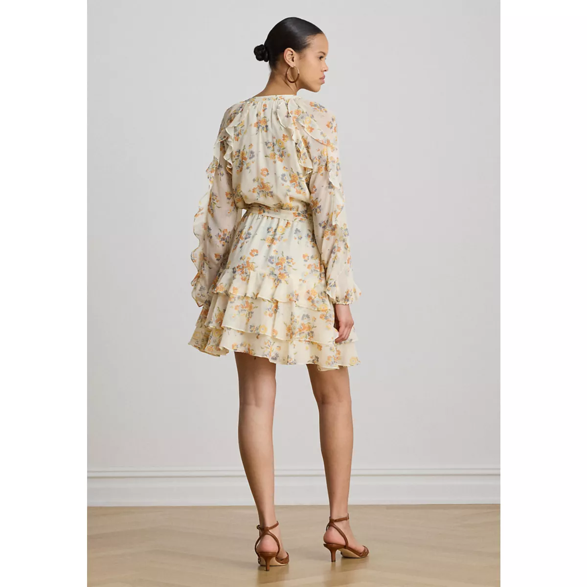 Petite Floral Ruffle-Trim Tiered Dress - 2