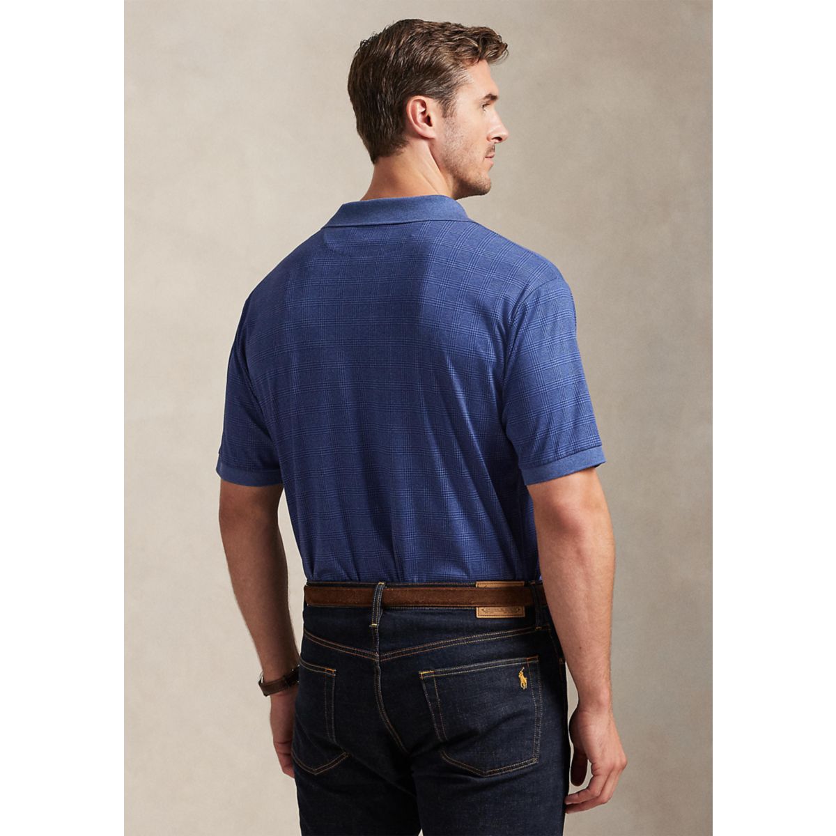 Big & Tall Glen Plaid Soft Cotton Polo Shirt - 2