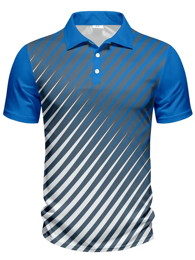 Camisa polo Golf casual estampado casual para hombre