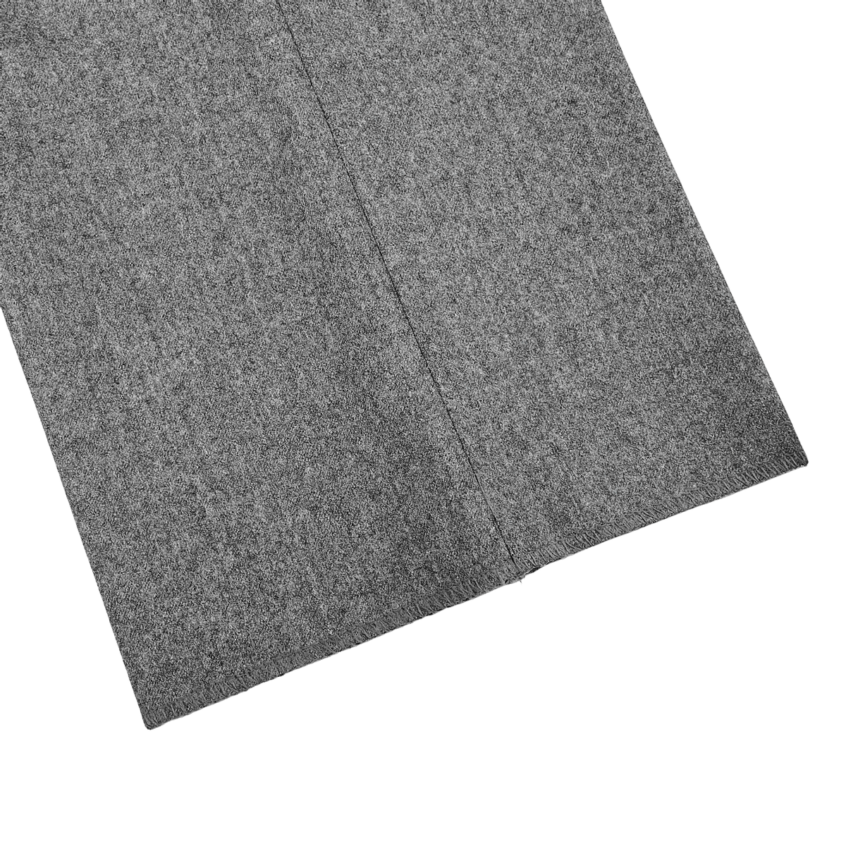 Mid Grey lana Flannel Flat Front Trousers