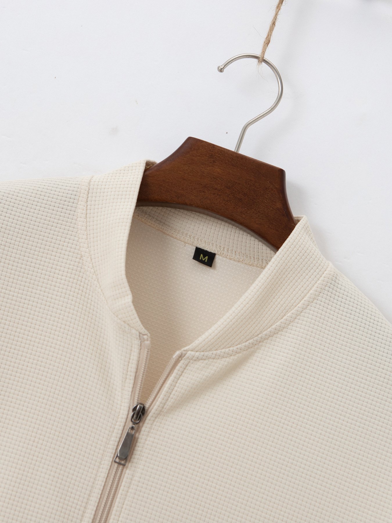 Chaqueta vintage Waffle Zip Comfort para hombre