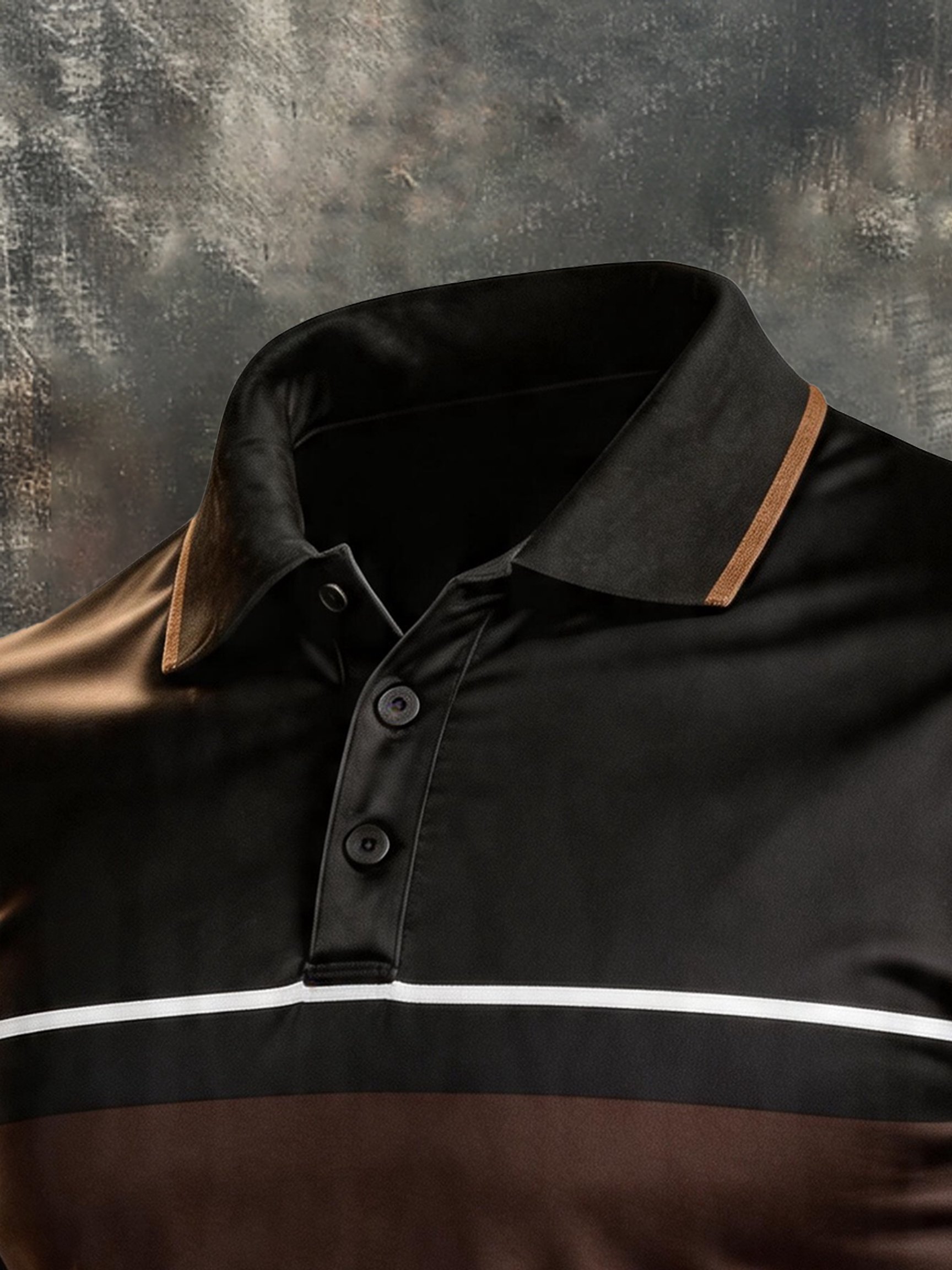 Camisa polo retro Patriotic Color-Block de manga corta para hombre