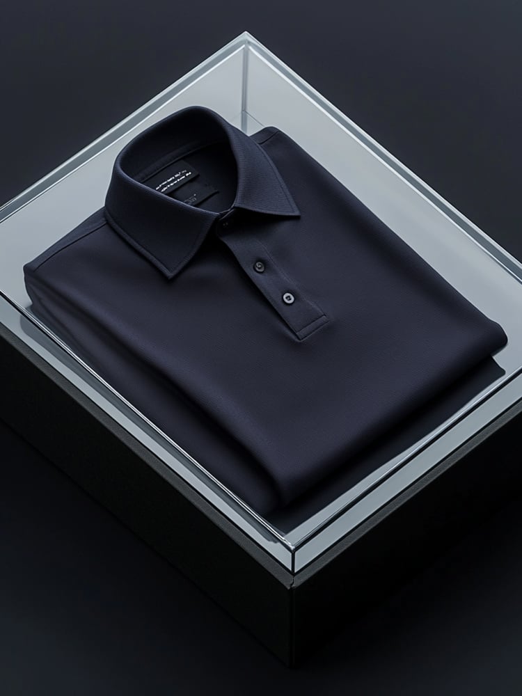 Camisa polo ejecutivo casual Button de manga corta para hombre