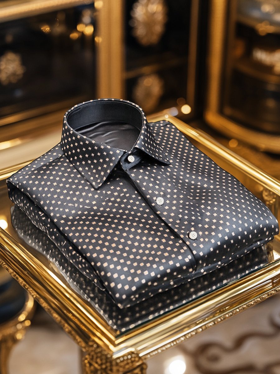 para hombre de lujo ejecutivo de manga larga camisa