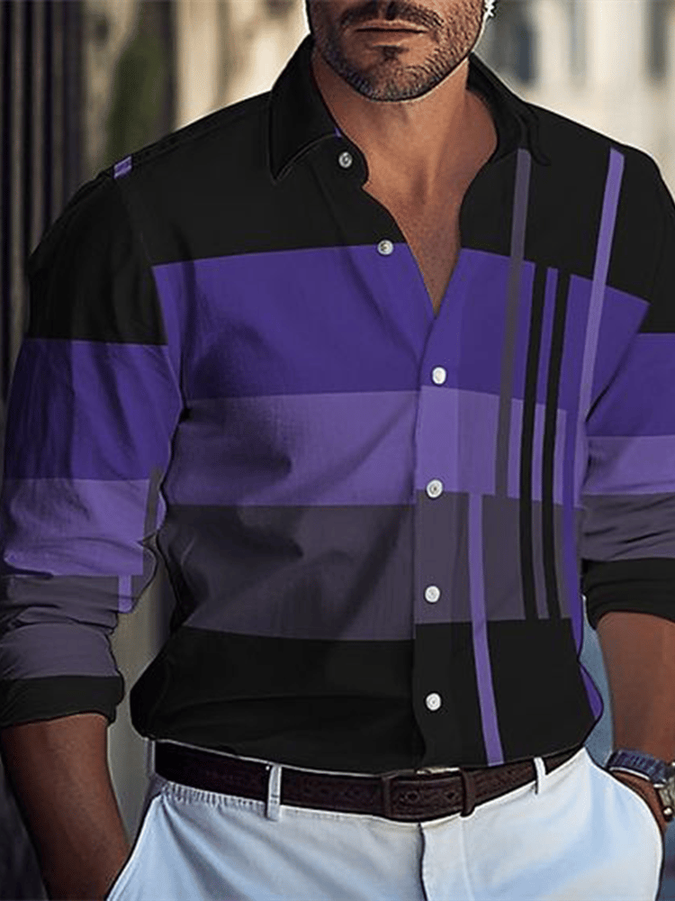 Camisa a cuadros ejecutivo de manga larga para hombre