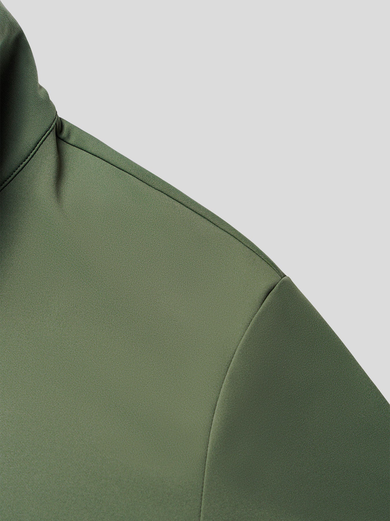 SmoothBlend clásico Fit Half Zip Mock Neck Tee:Zip Contrast Color