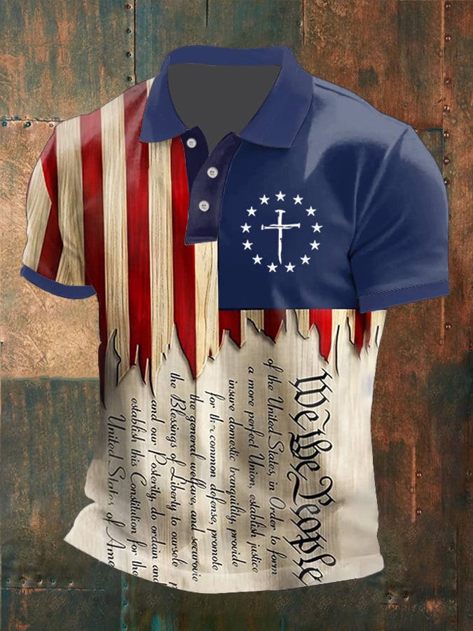 Camisa polo Faith estampado casual para hombre