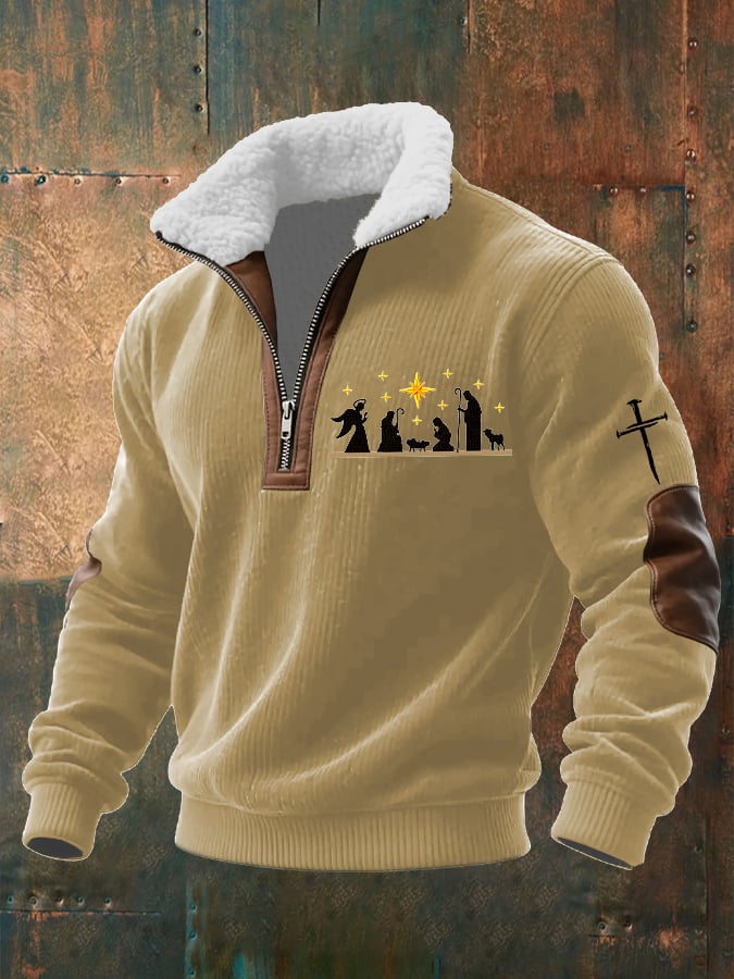 Sudadera casual retro faith Christmas para hombre