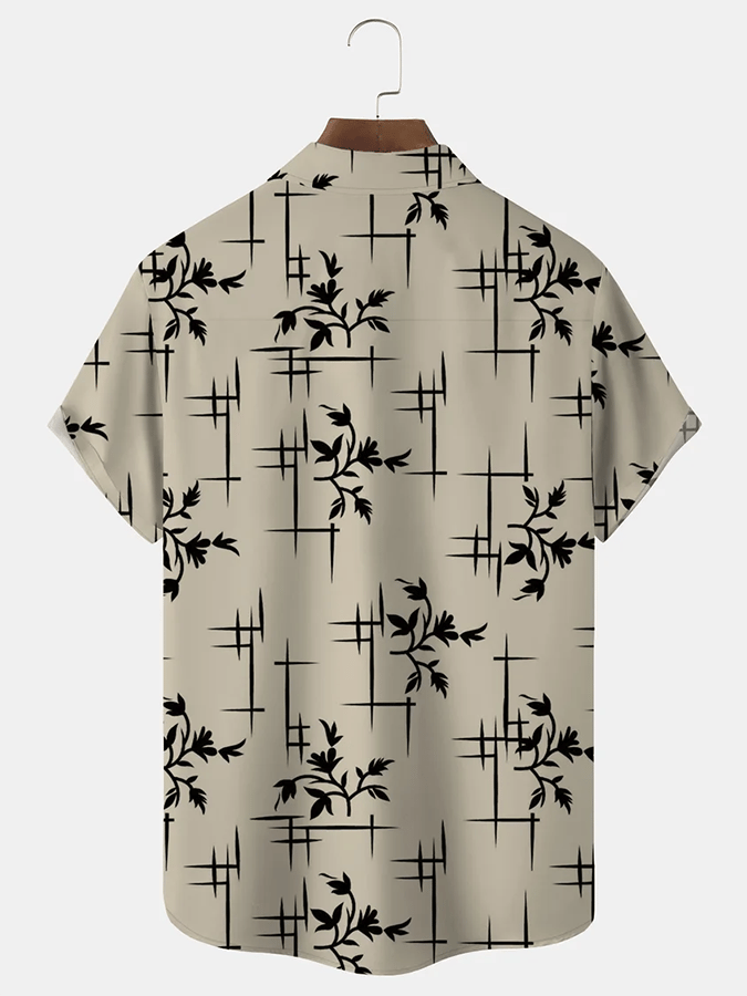 Camisa estampado Resort casual para hombre