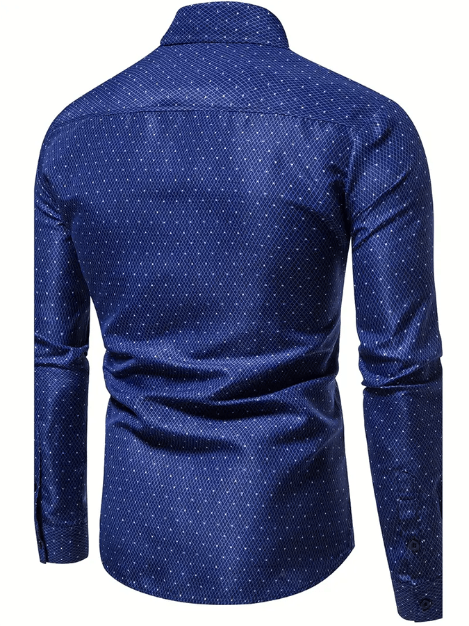 Camisa geométrico Design ejecutivo casual para hombre