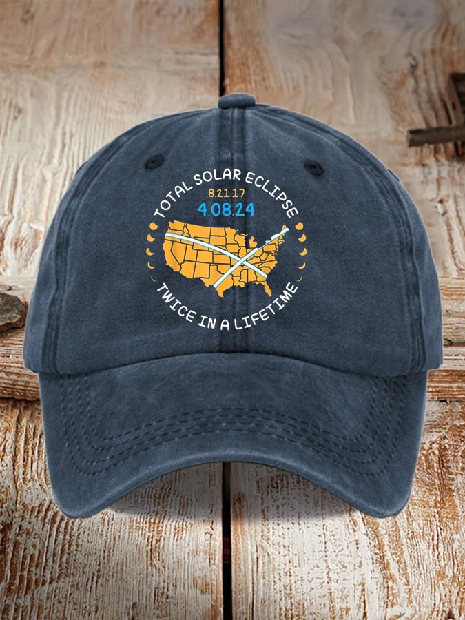 Gorras Twice In A Lifetime Total Solar Eclipse estampado Baseball
