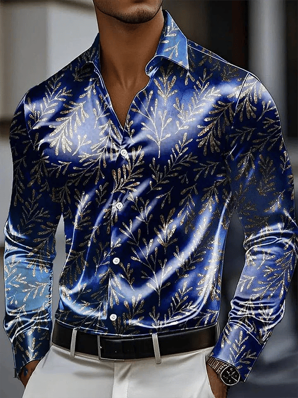 Camisa vintage de manga larga para hombre