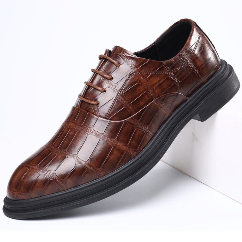 Zapatos ejecutivo casual All-Match Lace-Up cuero