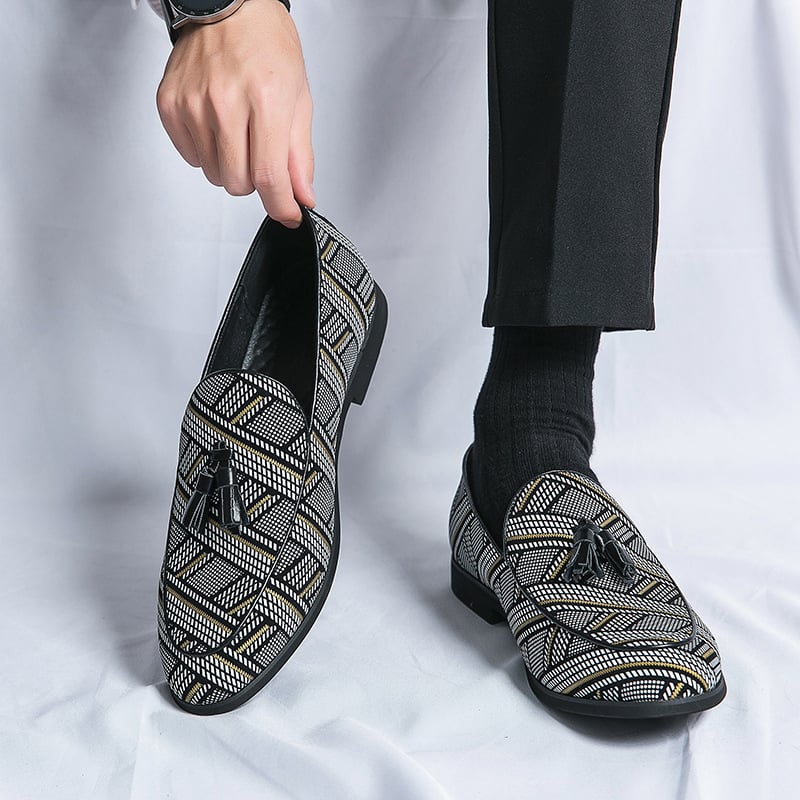 Zapatos de moda All-Match Ethnic Style casual cuero para hombre