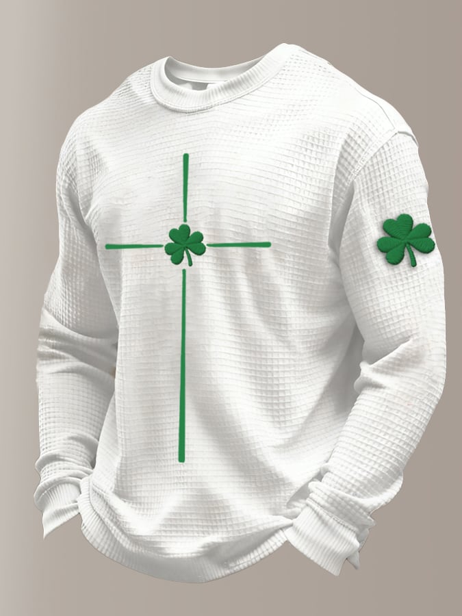 St. Patrick's Day estampado casual Top para hombre