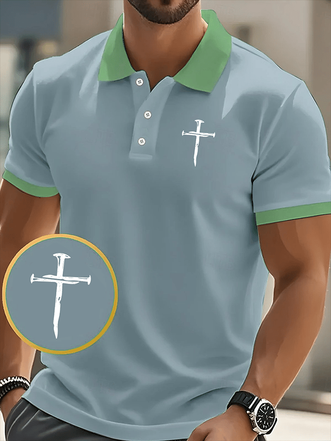 Camisa polo Faith estampado casual para hombre