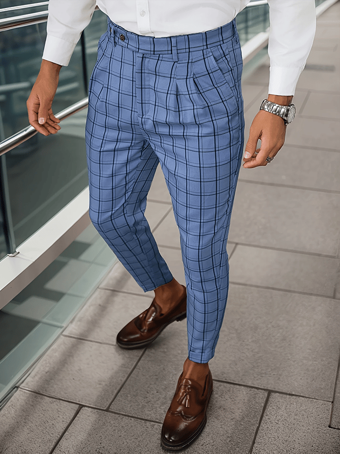Pantalón de modaable a cuadros Design ejecutivo casual para hombre