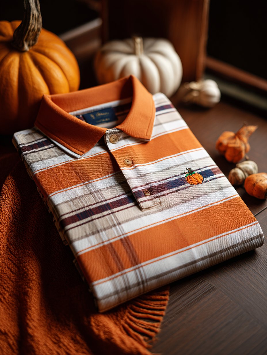 Camisa polo Halloween Check casual de manga corta para hombre