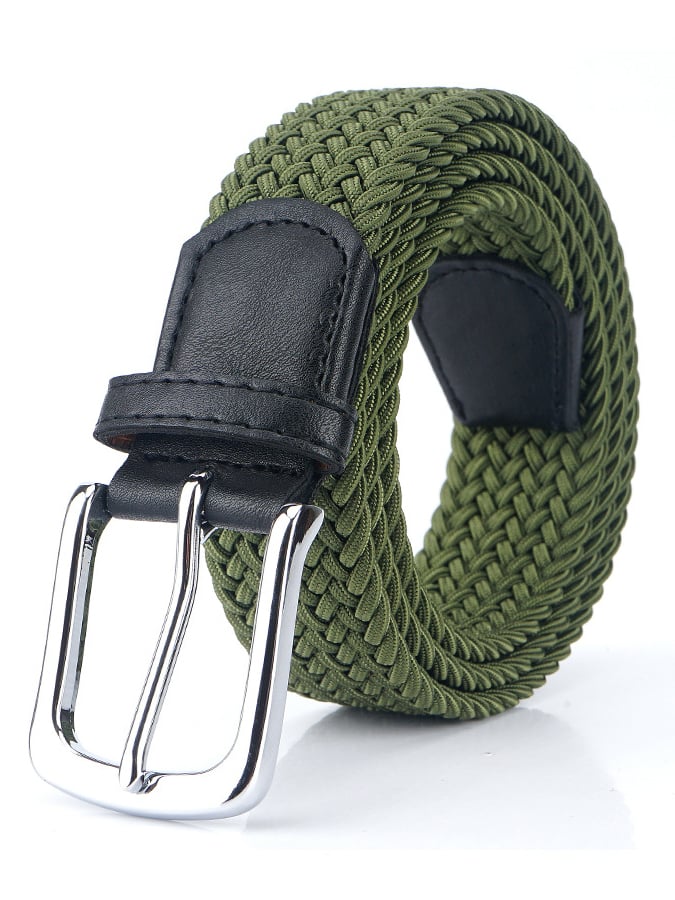 para hombre para exterior training canvas elastic braided belt