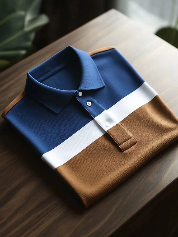 Camisa polo ejecutivo casual Button de manga corta para hombre