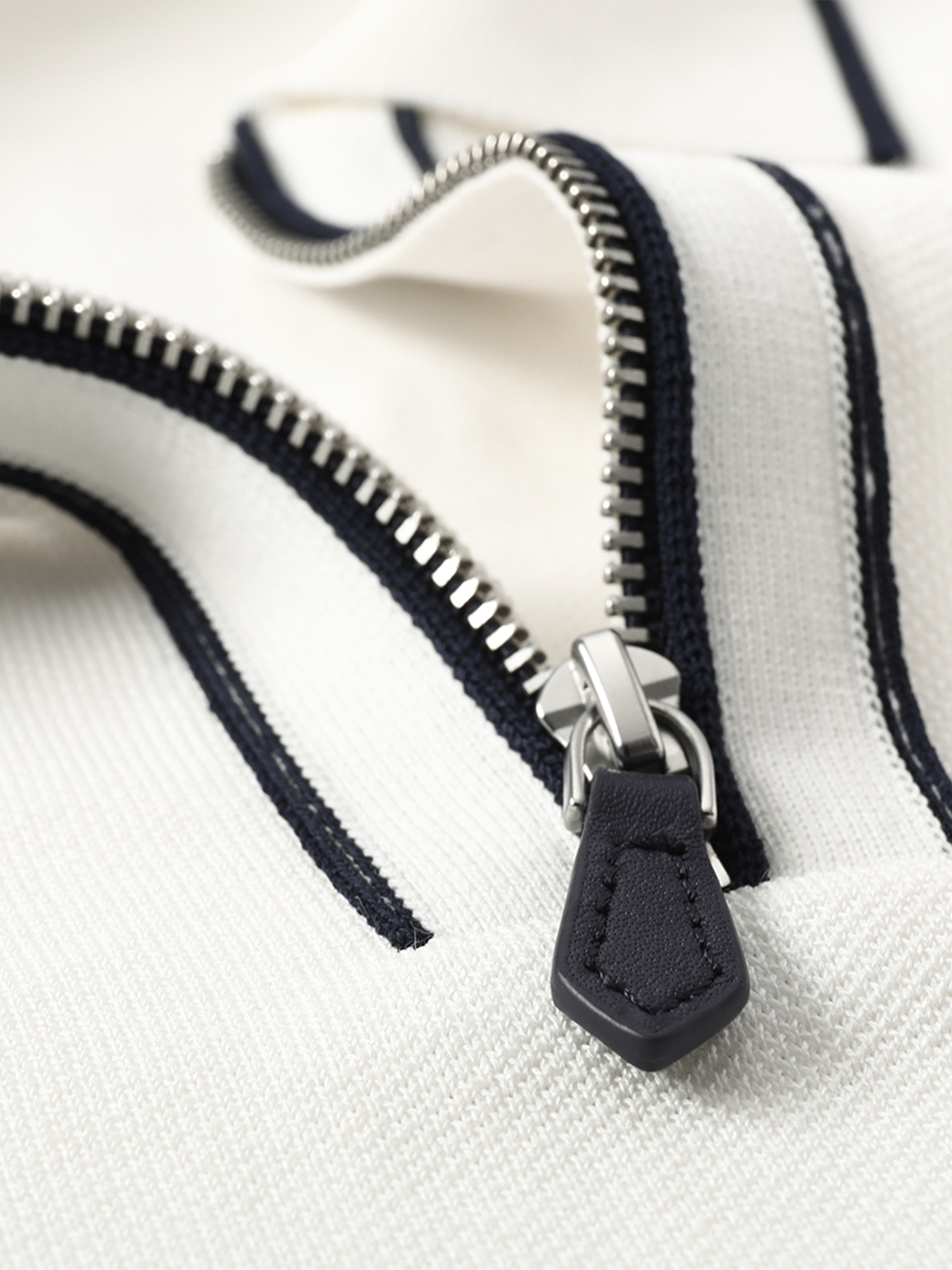 Gentletejido Contrast Color de manga corta Zip tejidoted Polo