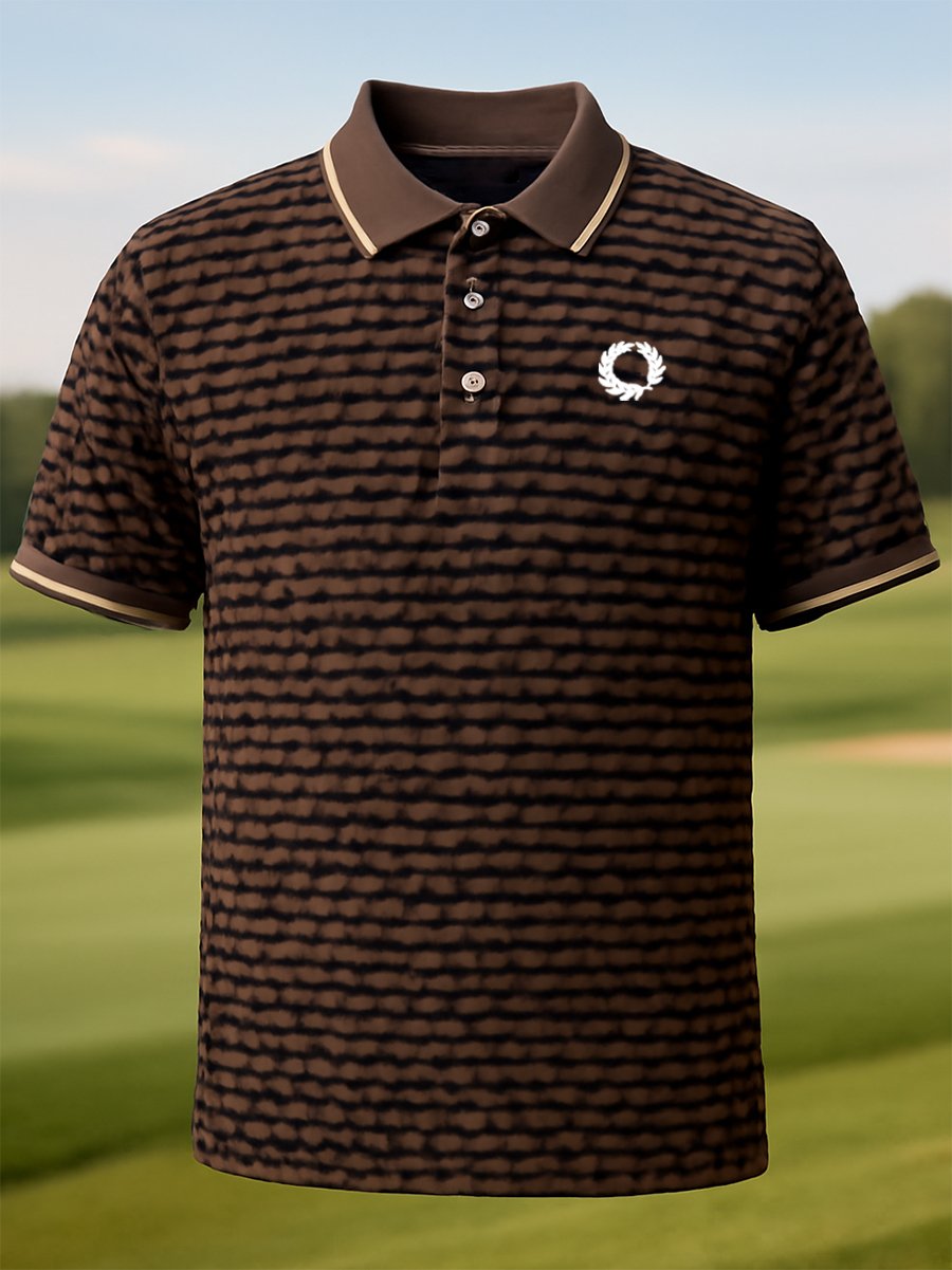 Camisa polo ejecutivo casual Button de manga corta para hombre