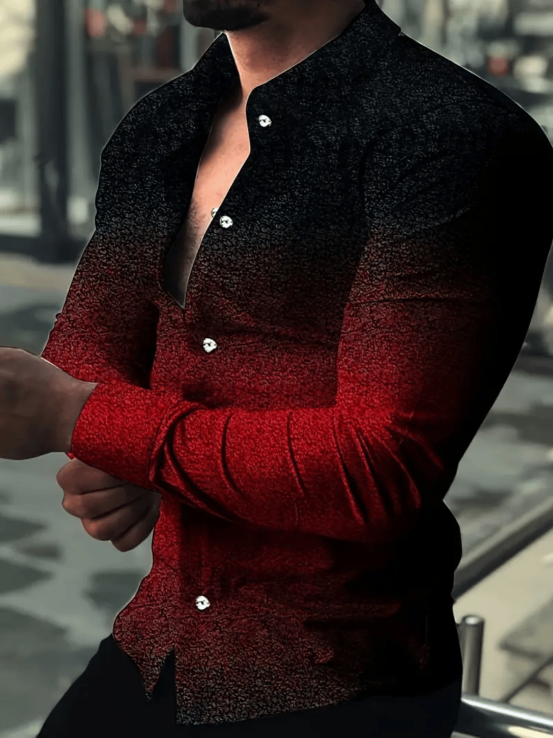 Camisa a cuadros ejecutivo de manga larga para hombre