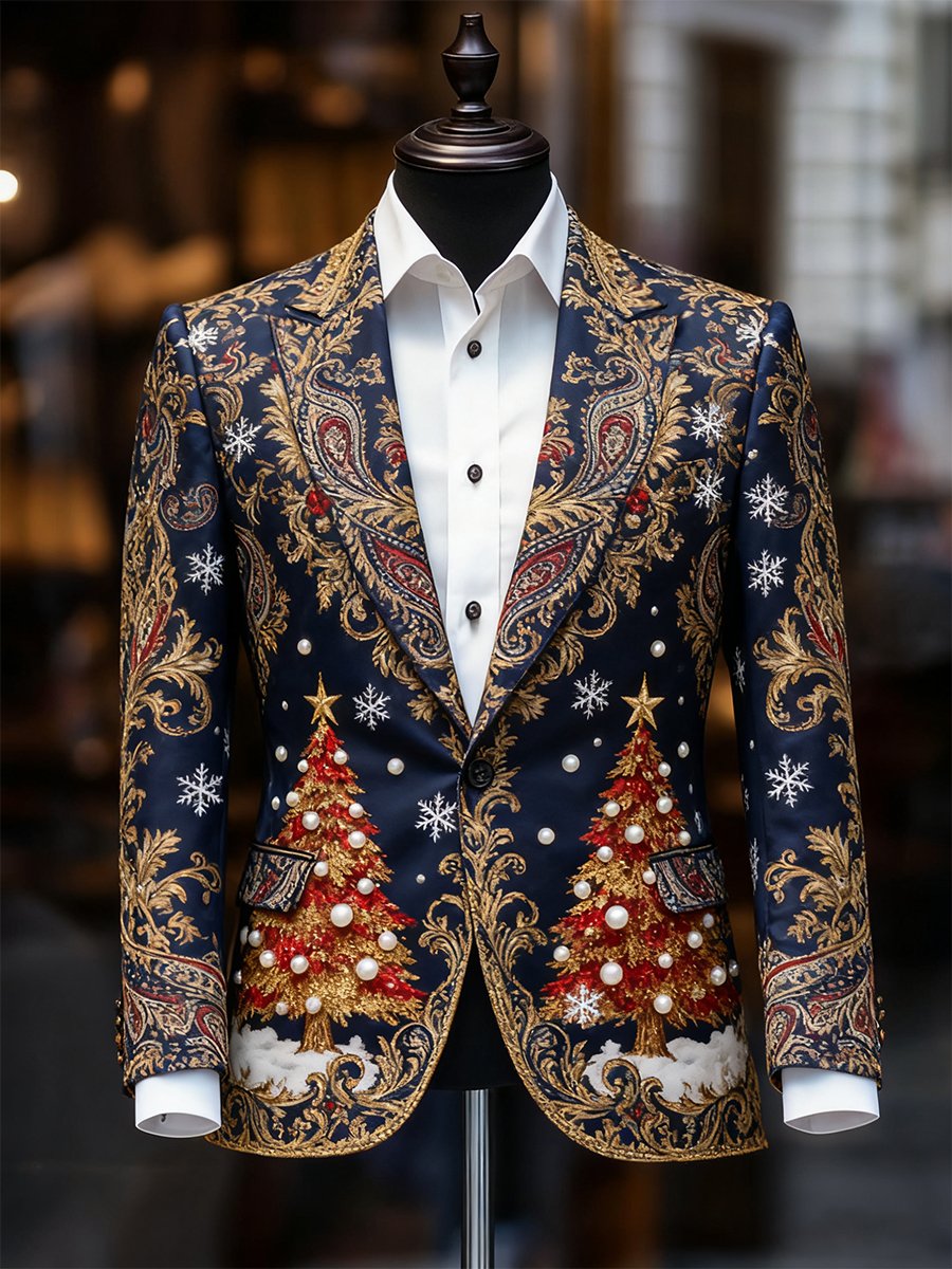 Ejecutivo casual Christmas Suit Outerwear para hombre