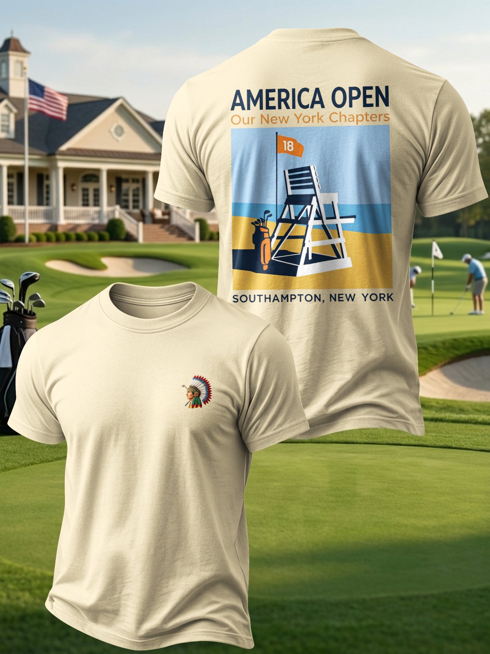 Golf Enthusiast estampado casual Tops para hombre