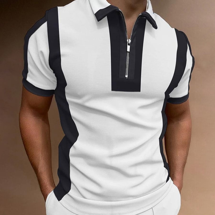 Camiseta casual estampado de manga corta POLO para hombre