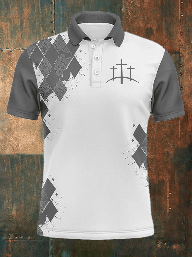 Camisa polo Faith estampado casual para hombre