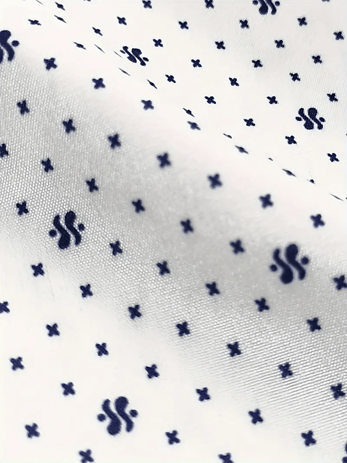 Camisa geométrico ejecutivo casual para hombre