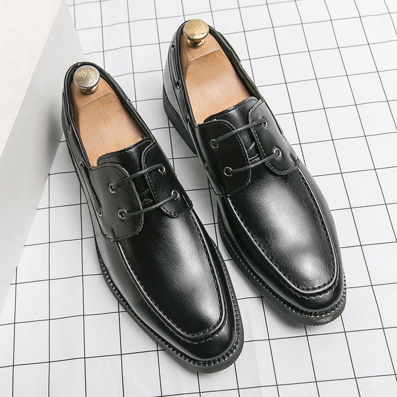 Zapatos Trendy ejecutivo casual Pointed Derby Faux cuero para hombre