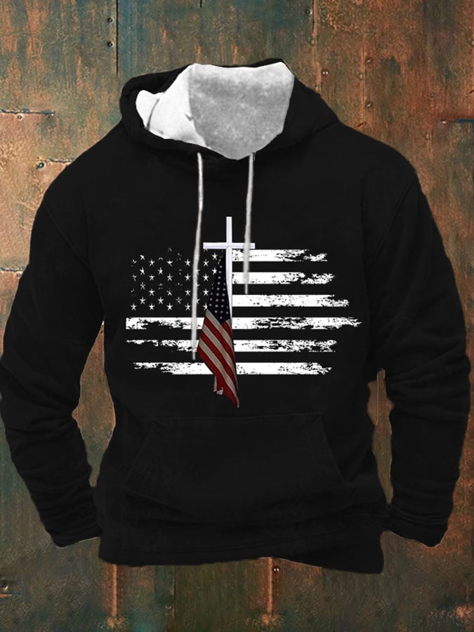 Sudadera casual estampado de manga larga Hooded para hombre