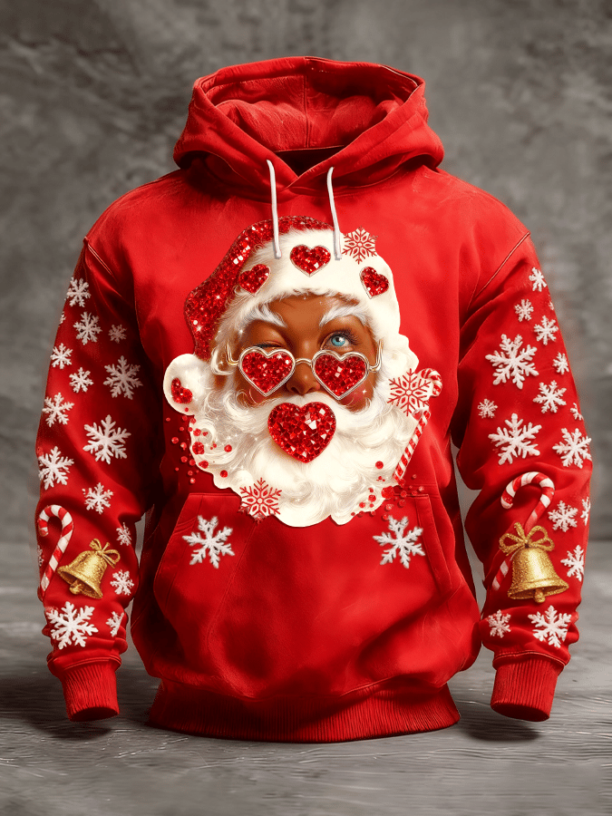 Sudadera retro Christmas estampado Pullover para hombre