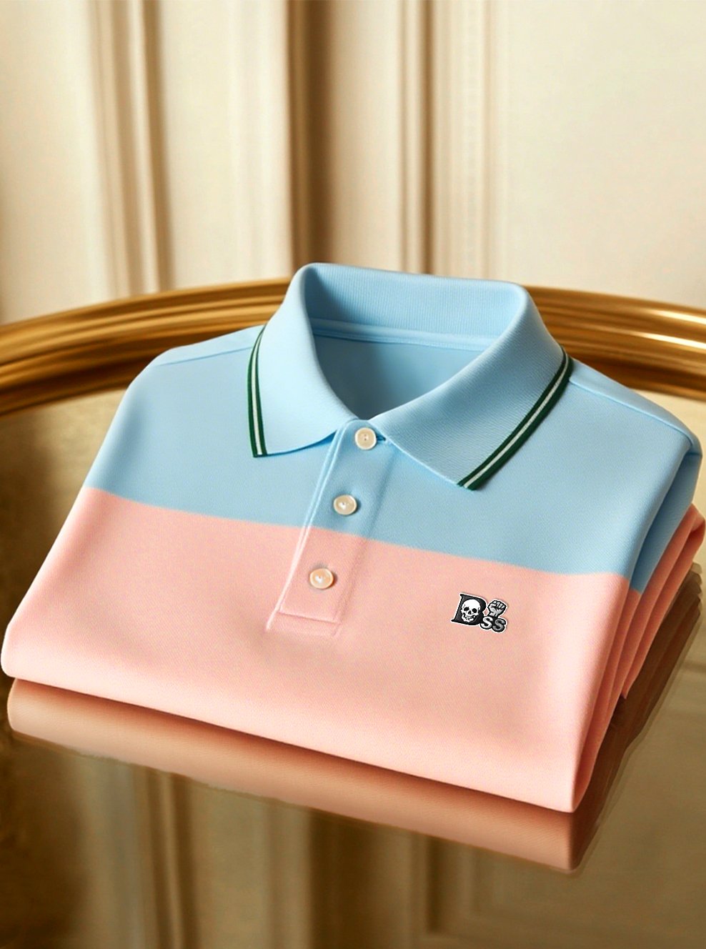 Camisa polo ejecutivo casual Button de manga corta para hombre