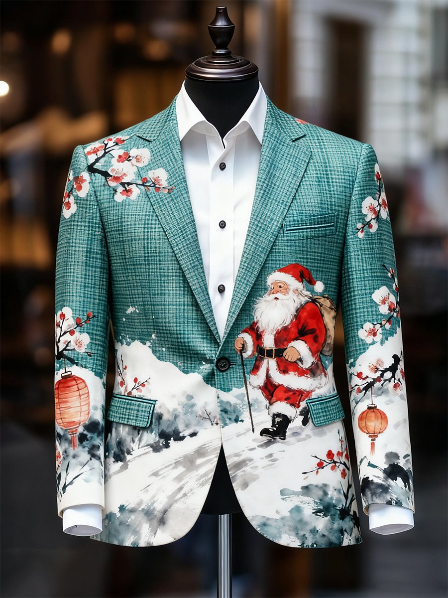Ejecutivo casual a cuadros Christmas Suit Outerwear para hombre