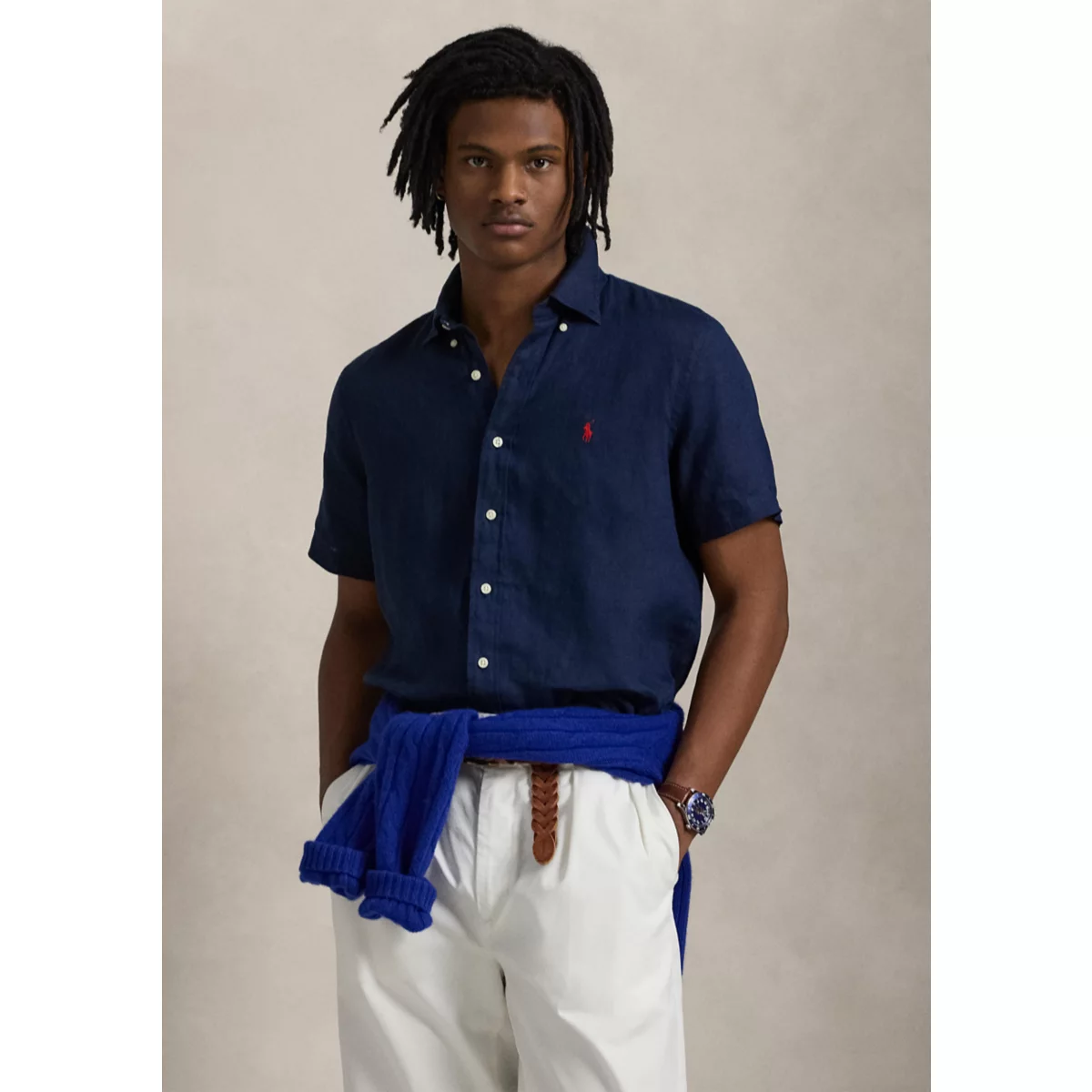Classic Fit Linen Shirt - 7