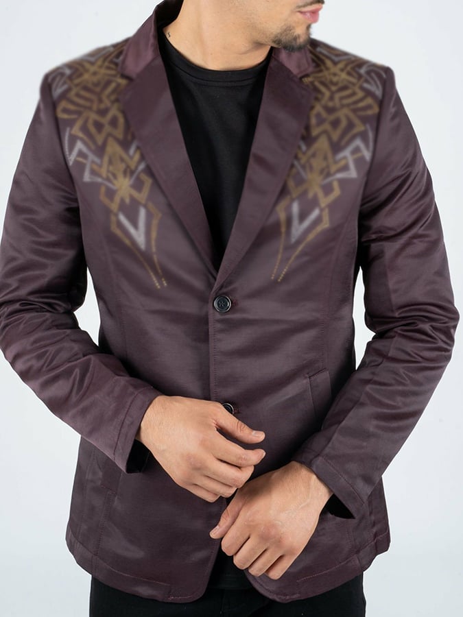 Chaqueta de moda Commuter estampado Design Suit para hombre