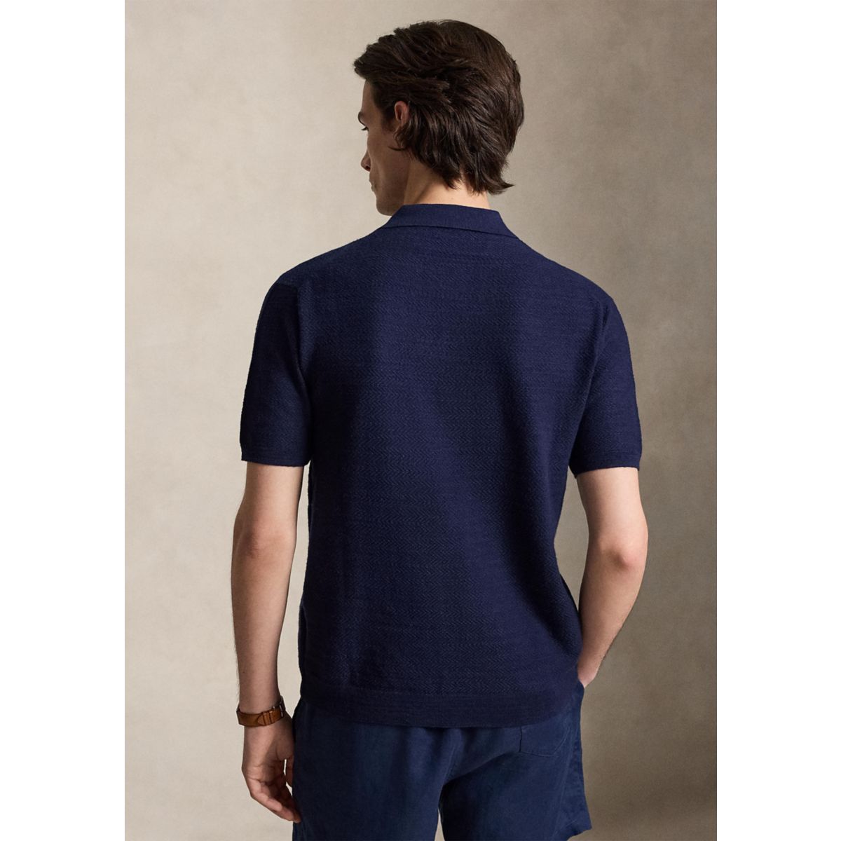 Men's Cotton-Linen Short-Sleeve Cardigan - 8