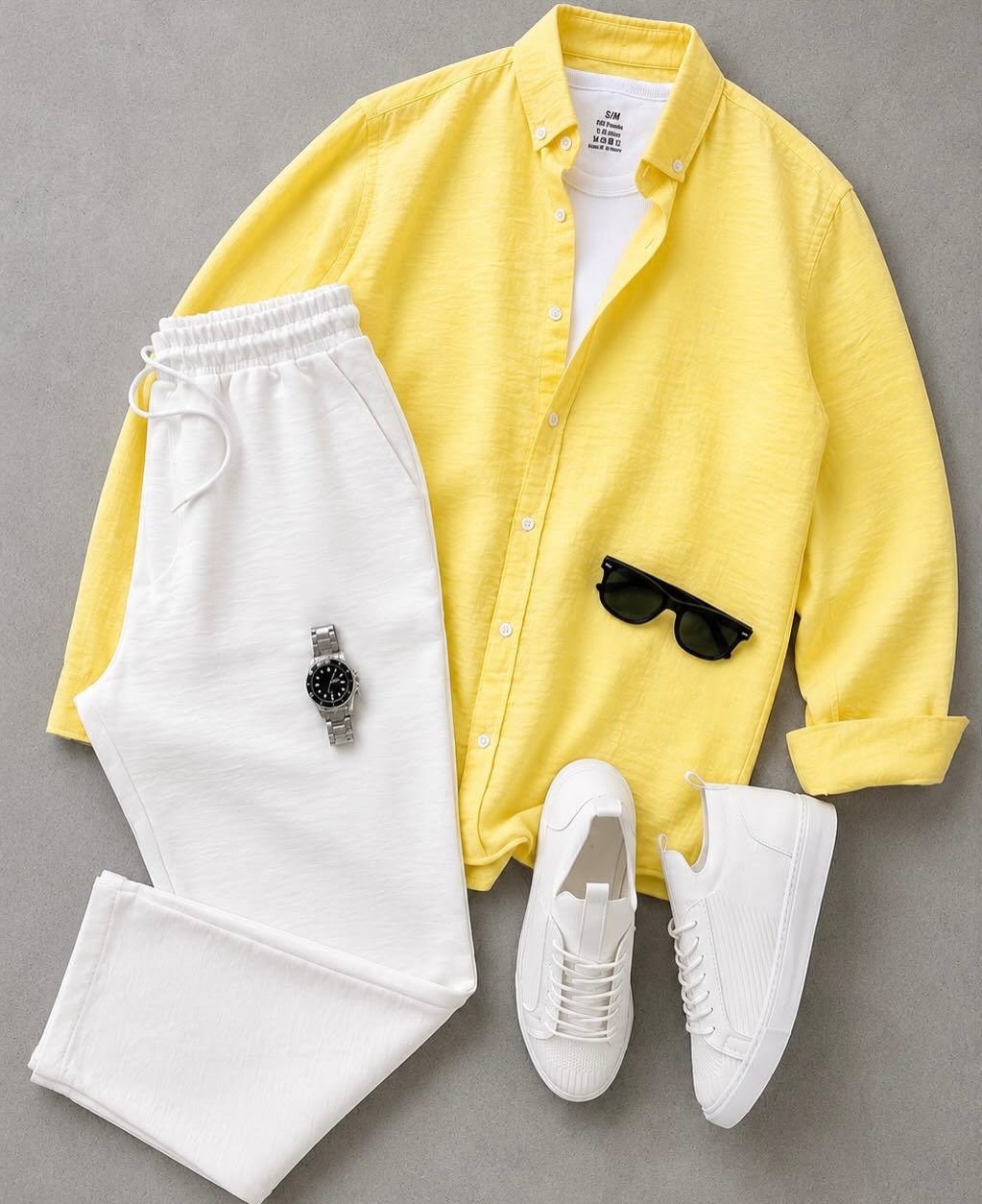 para hombre casual de manga larga camisa and Trousers Set