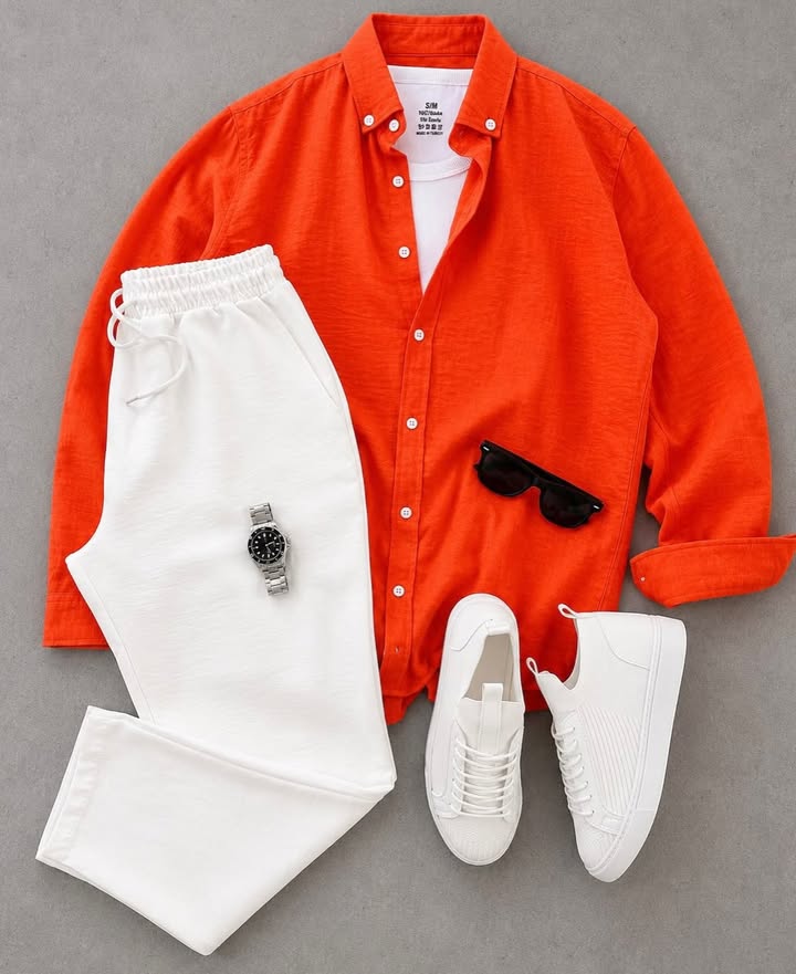 para hombre casual de manga larga camisa and Trousers Set